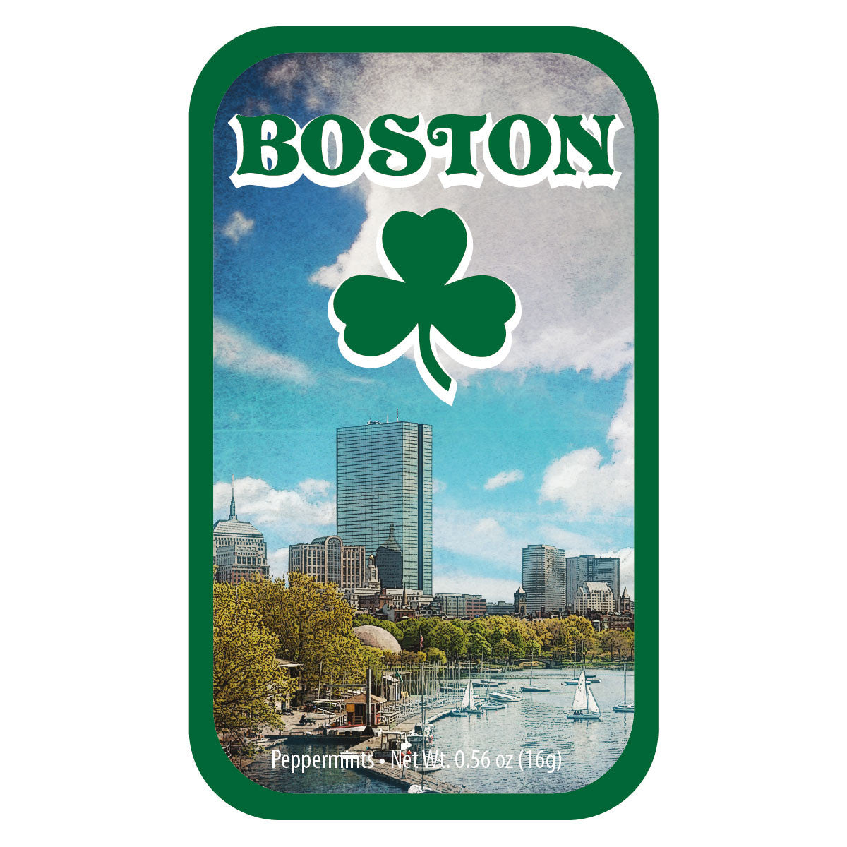Shamrock Sticker Boston Boston Harbor Shamrock - 0486S | AmuseMints Sweets and Snacks - USA ...