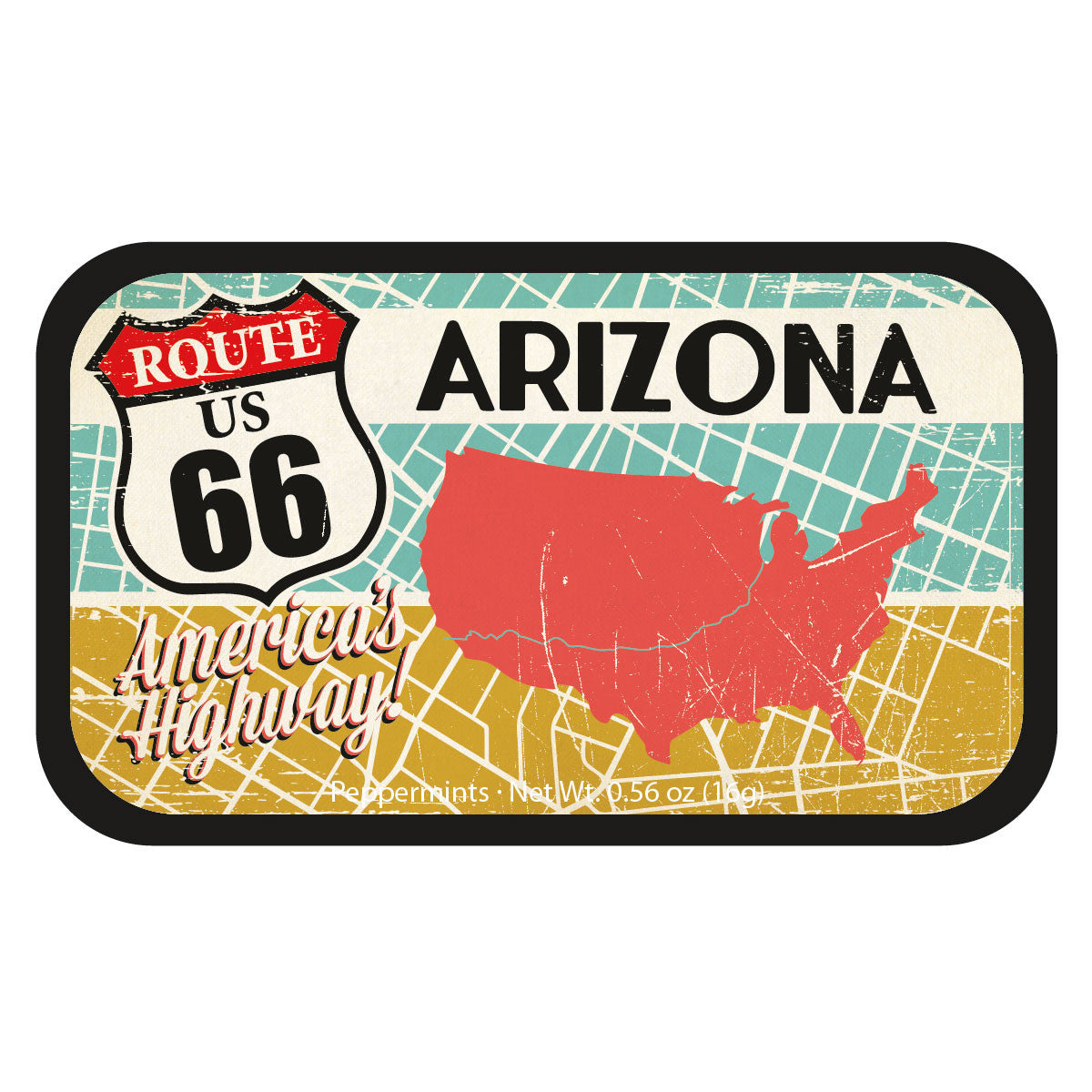 Route 66 Map Arizona - 1290S