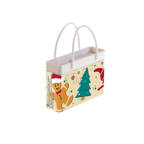 Holiday Cookie Shopping Bag Tin