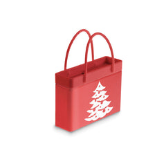 White Christmas Tree Shopping Bag Tin