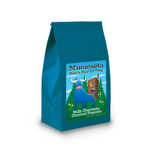 Blue Poop Bag with Milk Chocolate Covered Peanuts