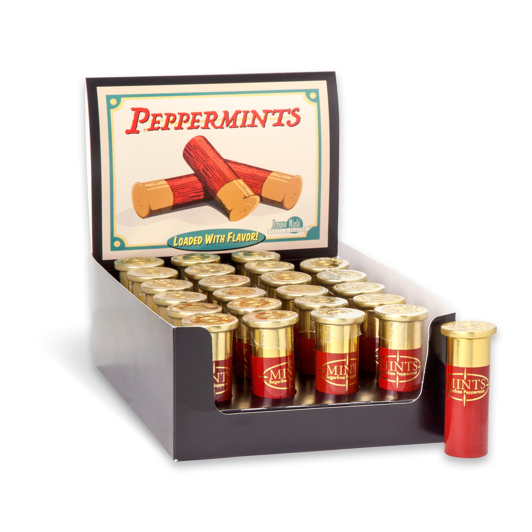Shotgun Shell Mint Tin  AmuseMints Sweets and Snacks - USA-Made Mints,  Chocolate, Specialty Confections, Custom Printed Tins, Boxes and Bags.