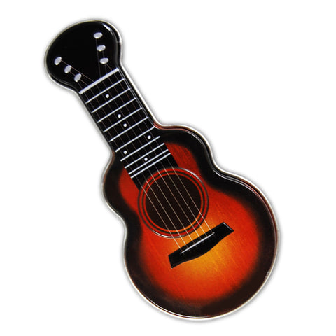 Red Acoustic Guitar Shaped Tin - MTR4037F
